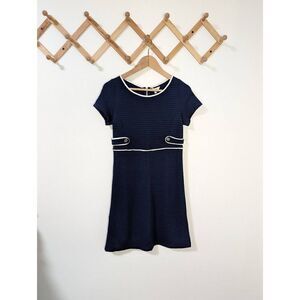 Jus d'Orange Paris Navy Blue & White Dress - Size T2